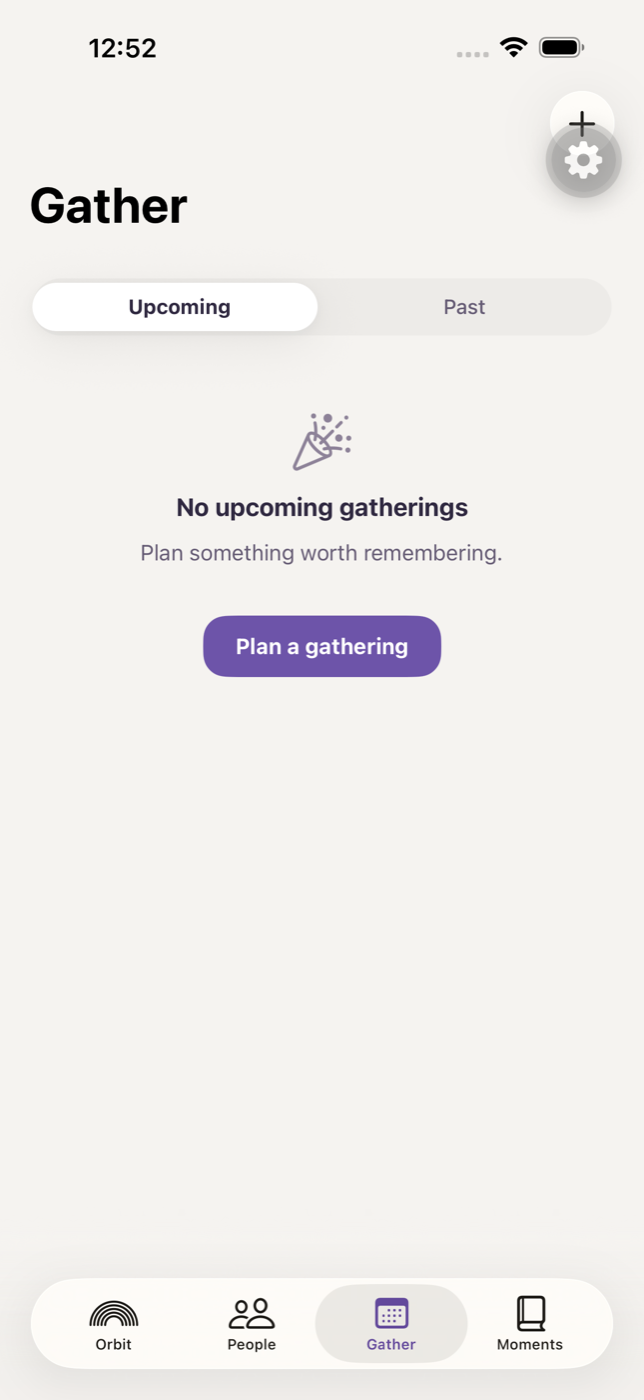 Orbit app screen for Take one small step.